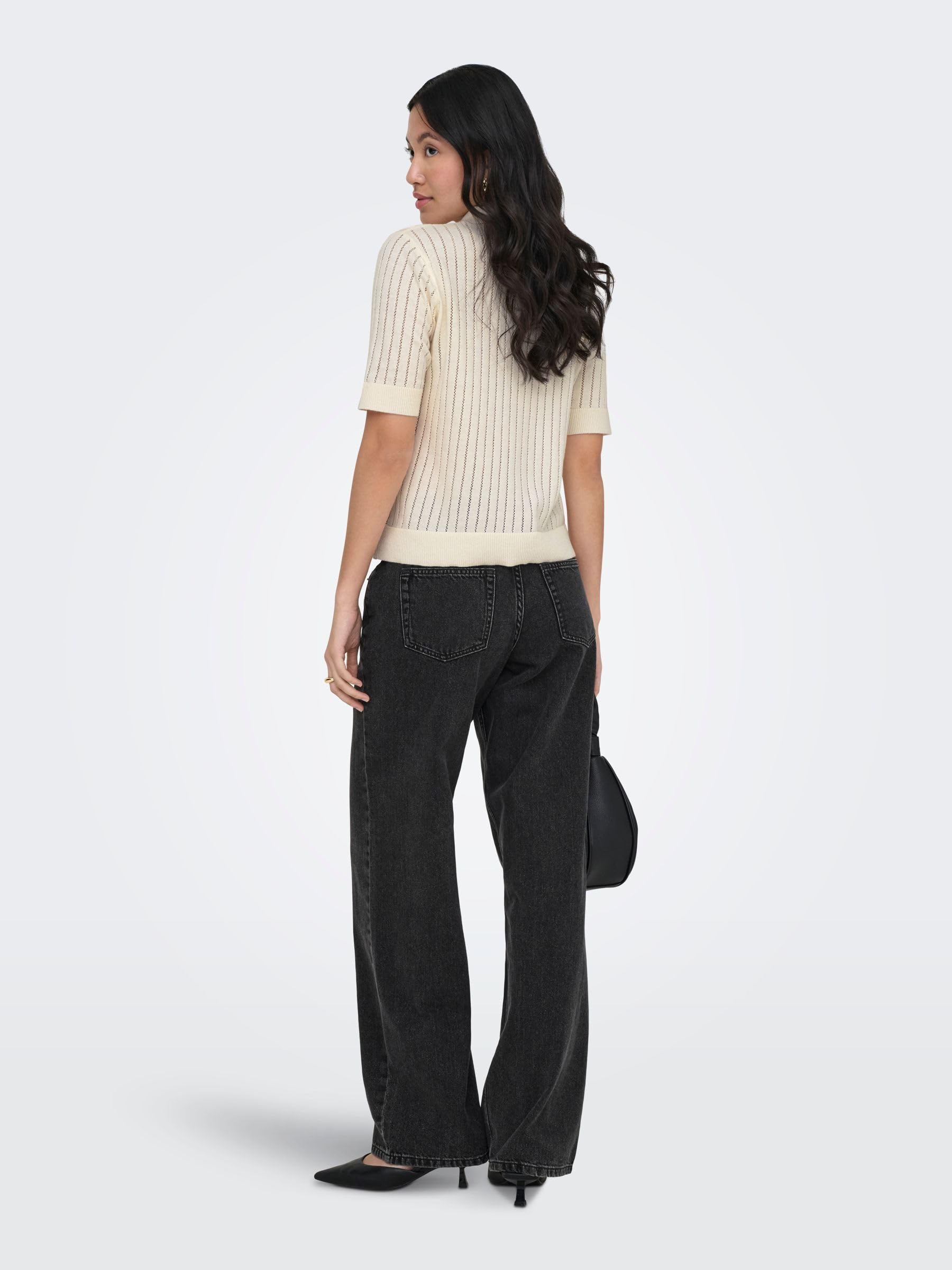 ONLY Onlelma Polo S/S Cardigan Knt Noos Cardigan a Maniche Corte per l'uso Quotidiano Donna (Pacco da 1)