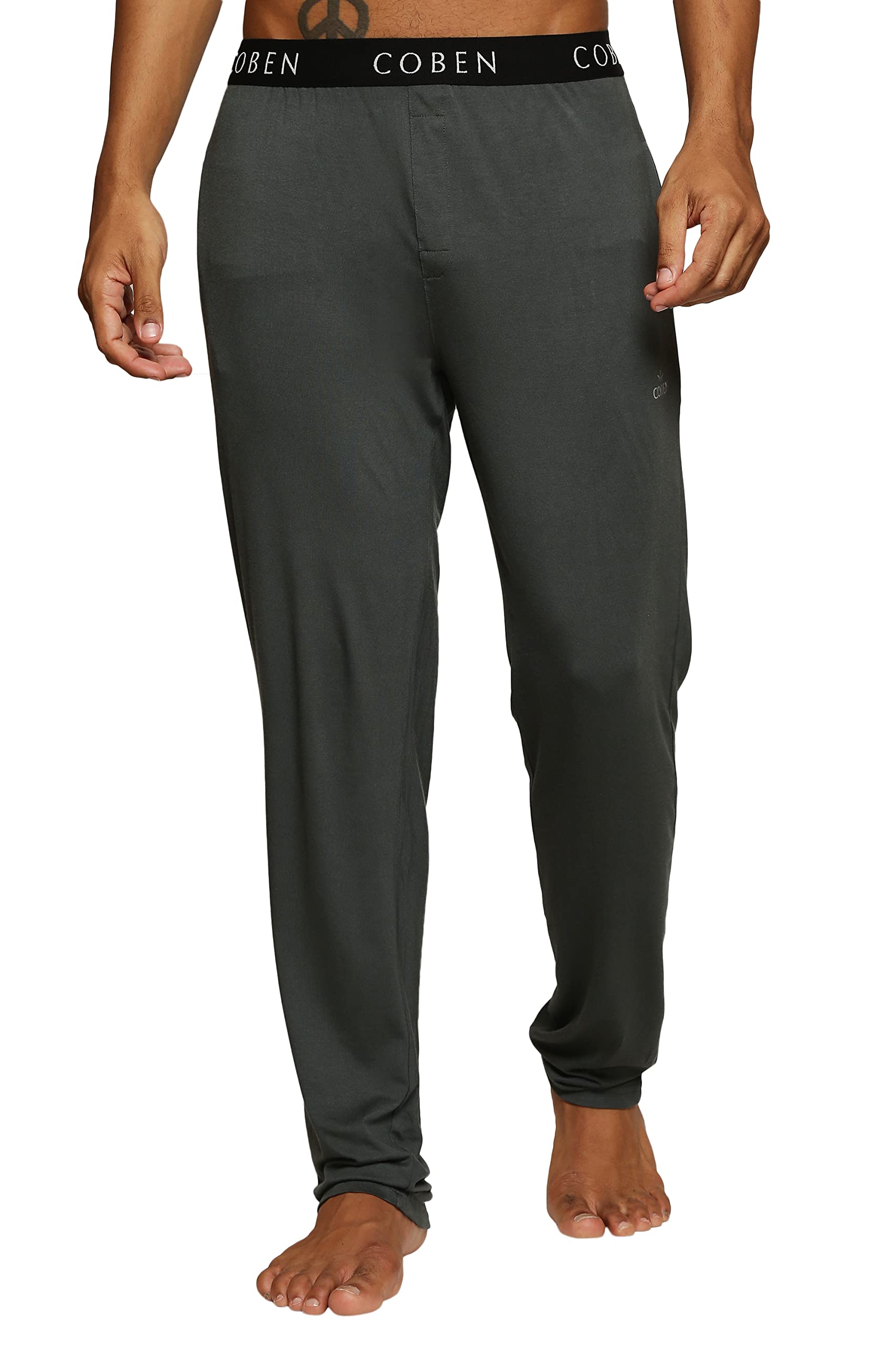 COBENMen's Super Soft Modal Lounge Pyjama with Stylish Logo Waistband | Night Pant | Comfortable Night Wear
