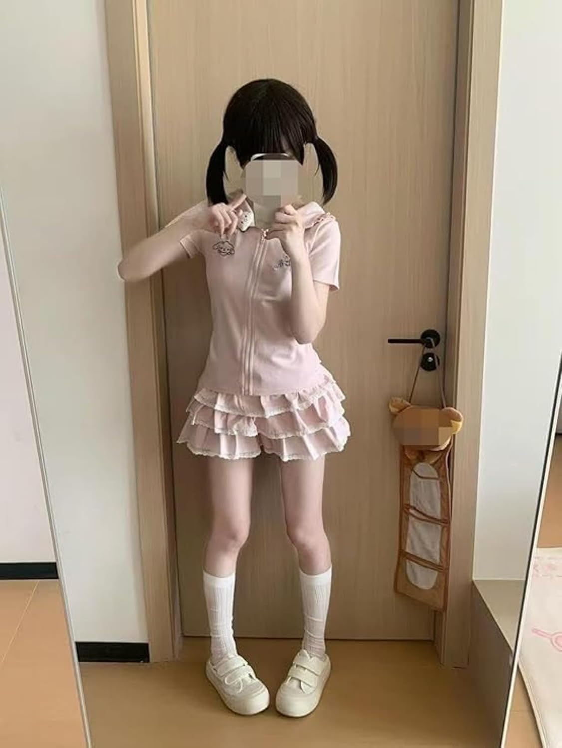 Pokn Kawaii Cute Kaomoji Tank Tops Y2k Printed Sleeve Round Neck Crop Top Shoujo Clothes Cutecore Jojifuku image 3