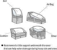 Vista 8 de F&J Outdoors Fundas impermeables para sillas de patio, resistentes a los rayos UV, fundas para sillas Adirondack para exteriores, 33 pulgadas