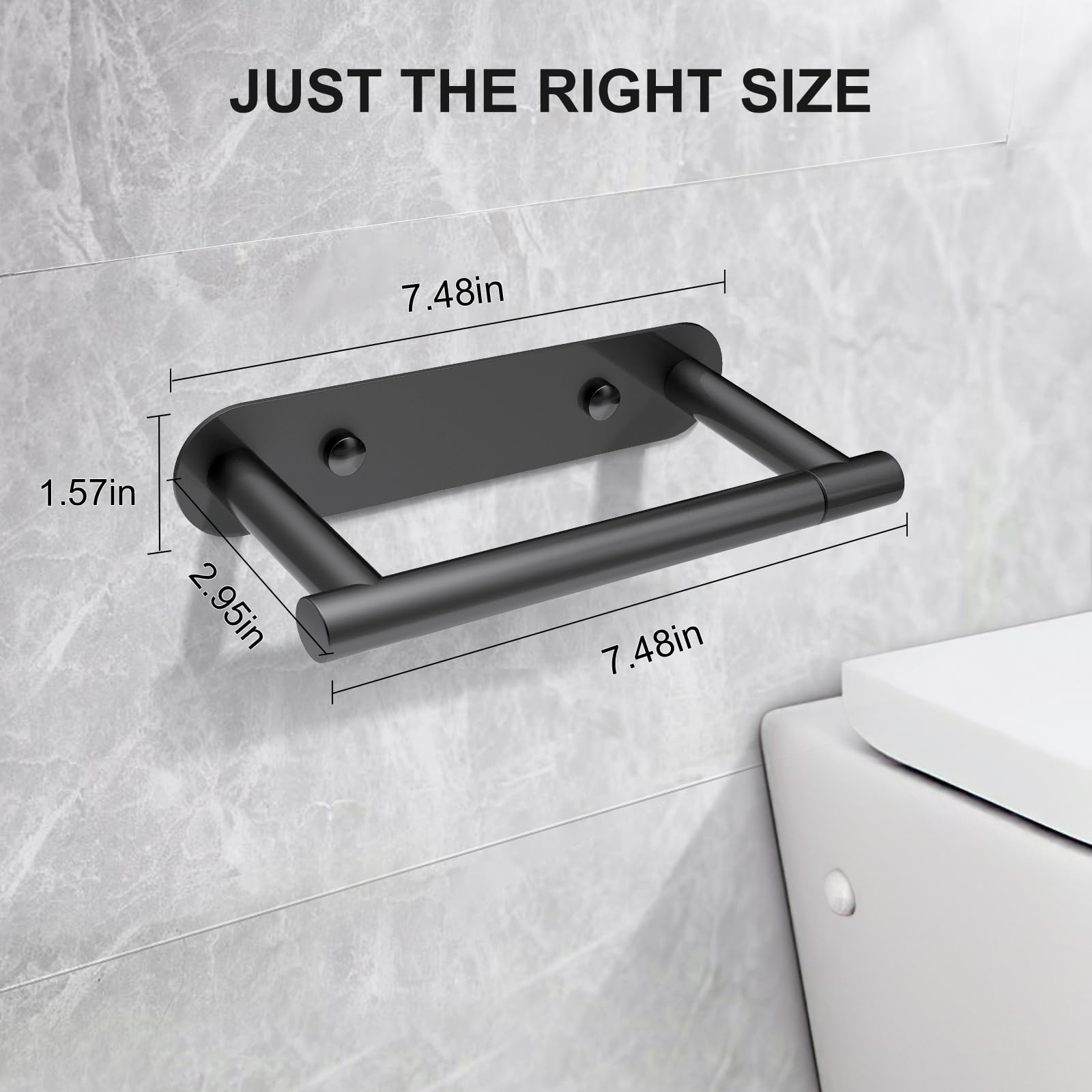 SetSail Toilet Paper Holder, Matte Black — Amazon image 2