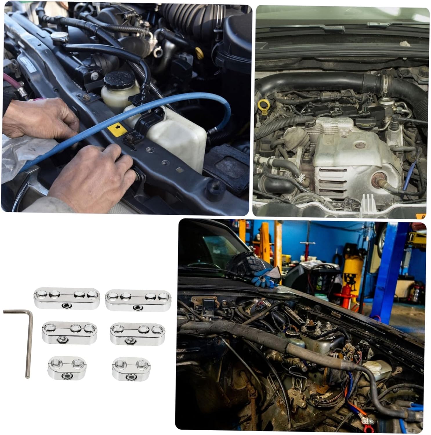 Ciieeo Spark Plug Wire Loom Auto Wire Clamp Car Ignition Separators Easy to Use and Organize