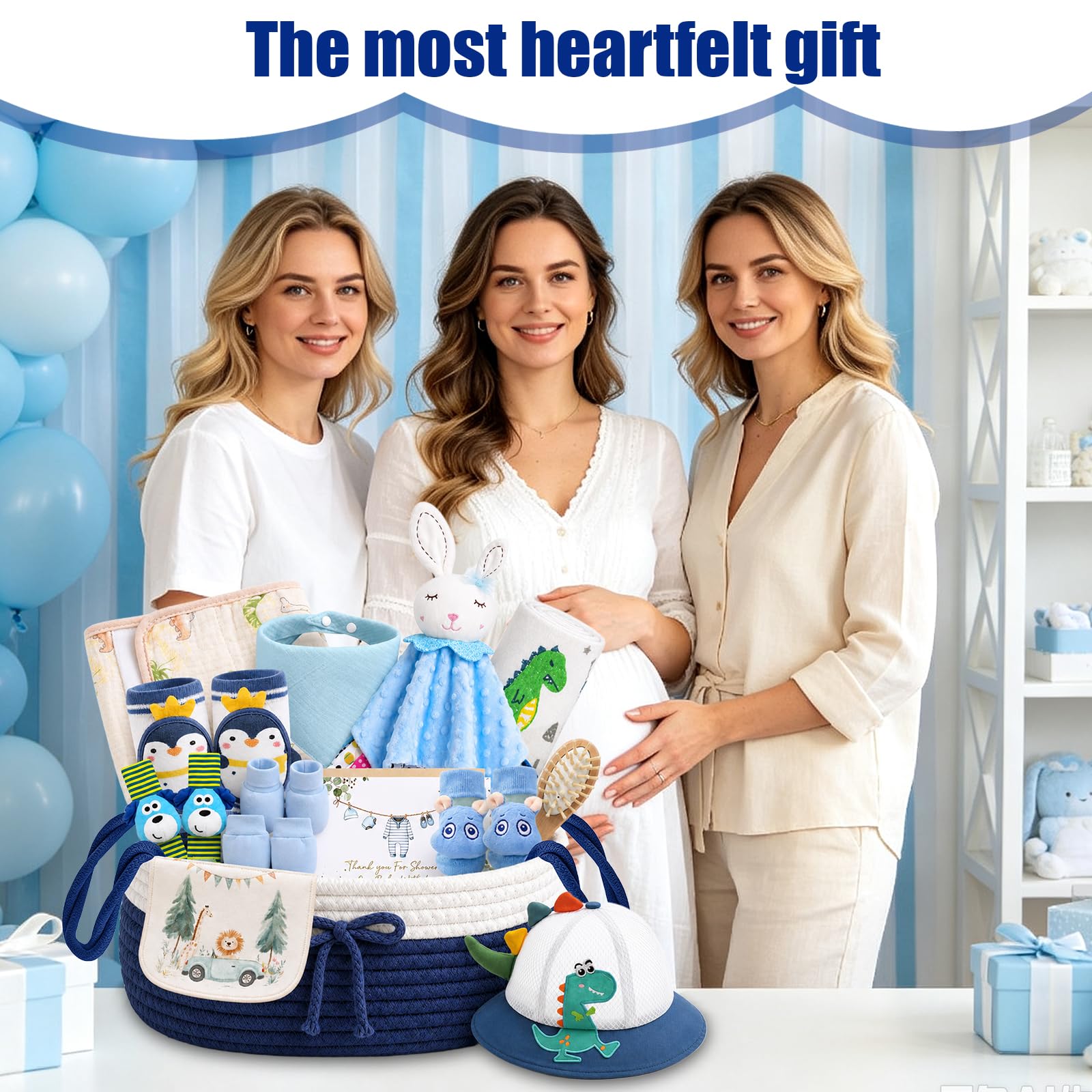 Regalo para recién nacidos, set de regalo para niños/niñas, azul