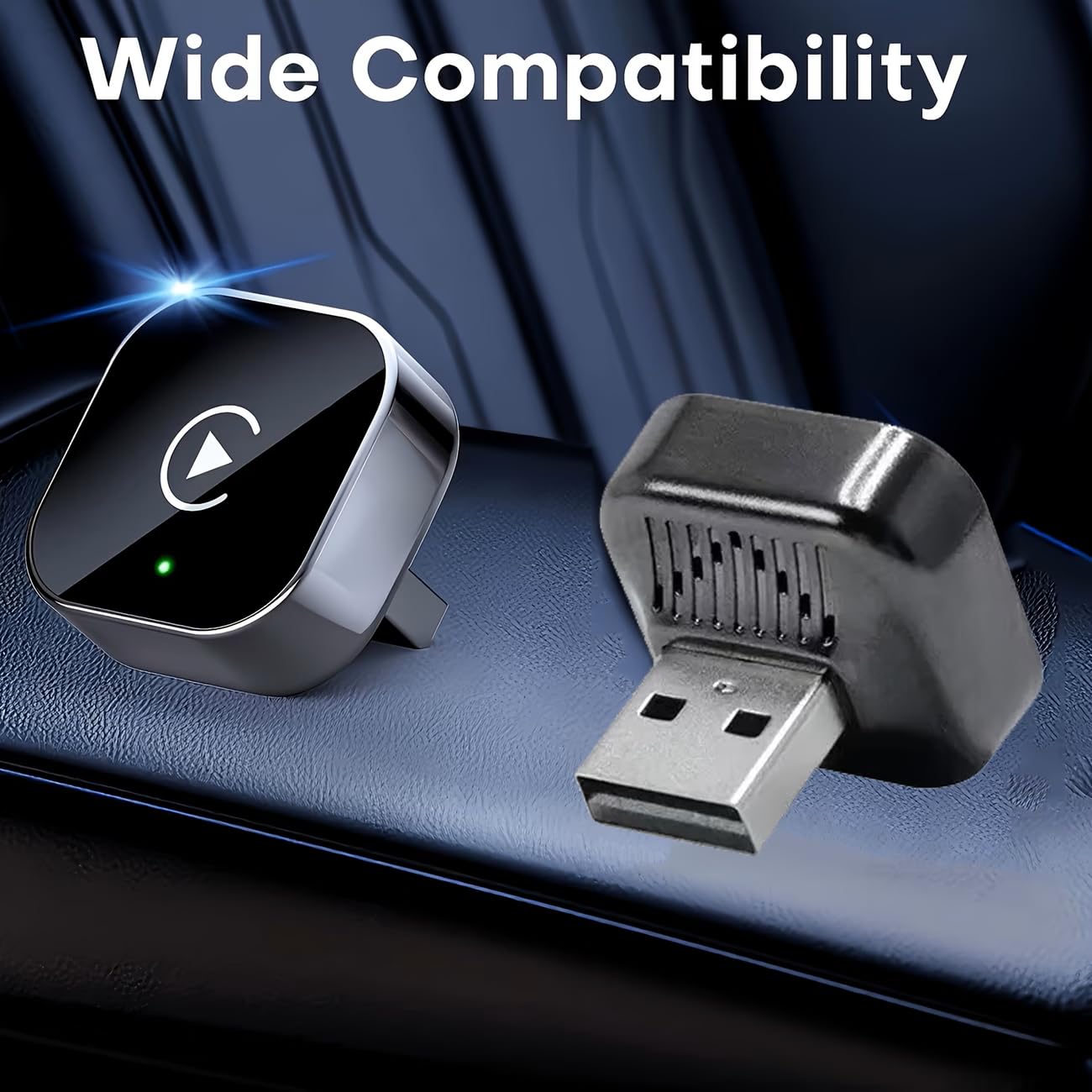 2026 Upgraded Wireless CarPlay Adapter, Plug and Play Auto-Connect Converter, Suitable for cars with carplay, Compatible with iPhone iOS 10+ & Android Auto 11+, Bluetooth - 4