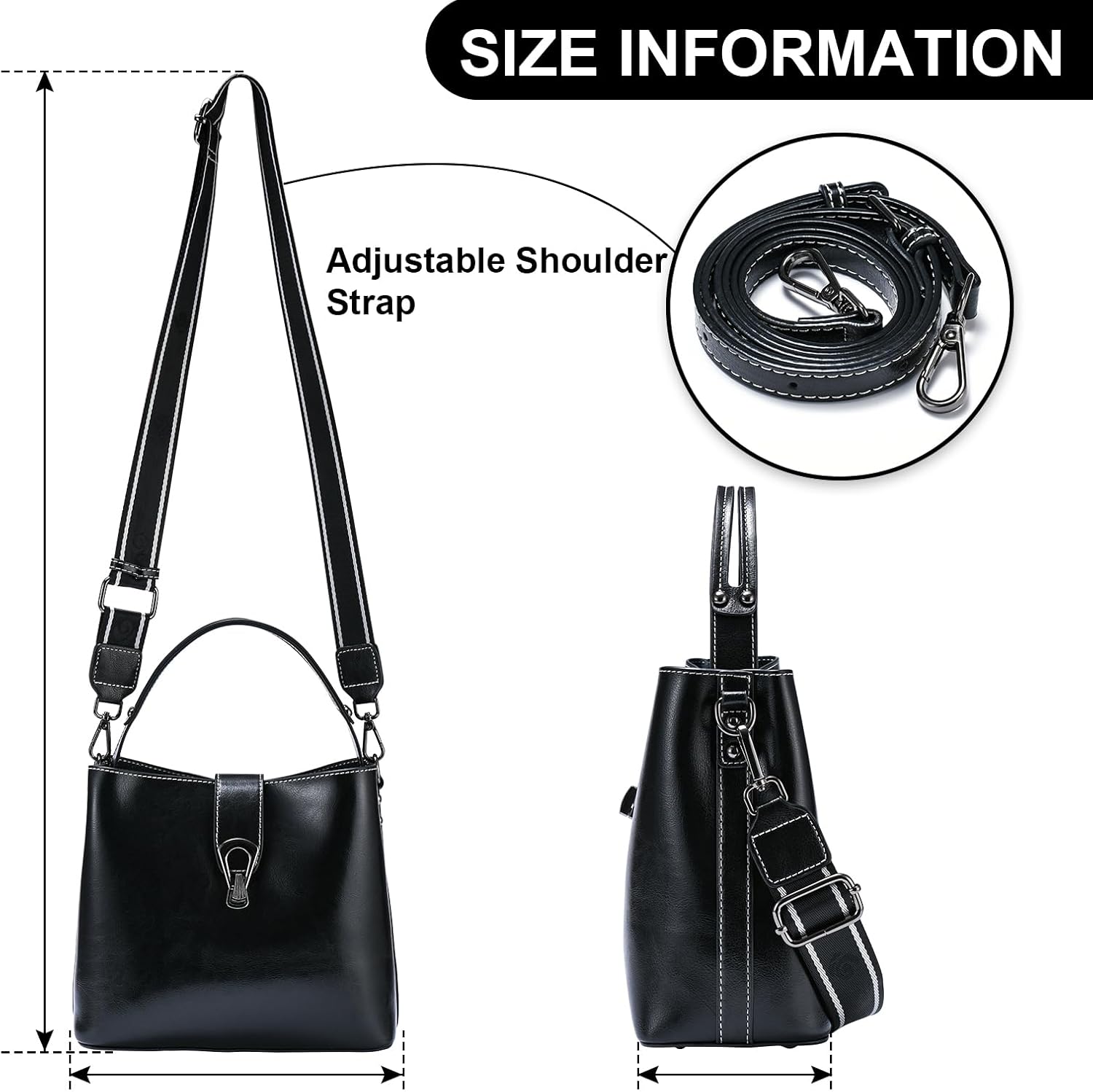 Yonami Genuine Leather Purses - Women's Designer Crossbody Bags – Small Purses for Women, Women's Shoulder Handbags