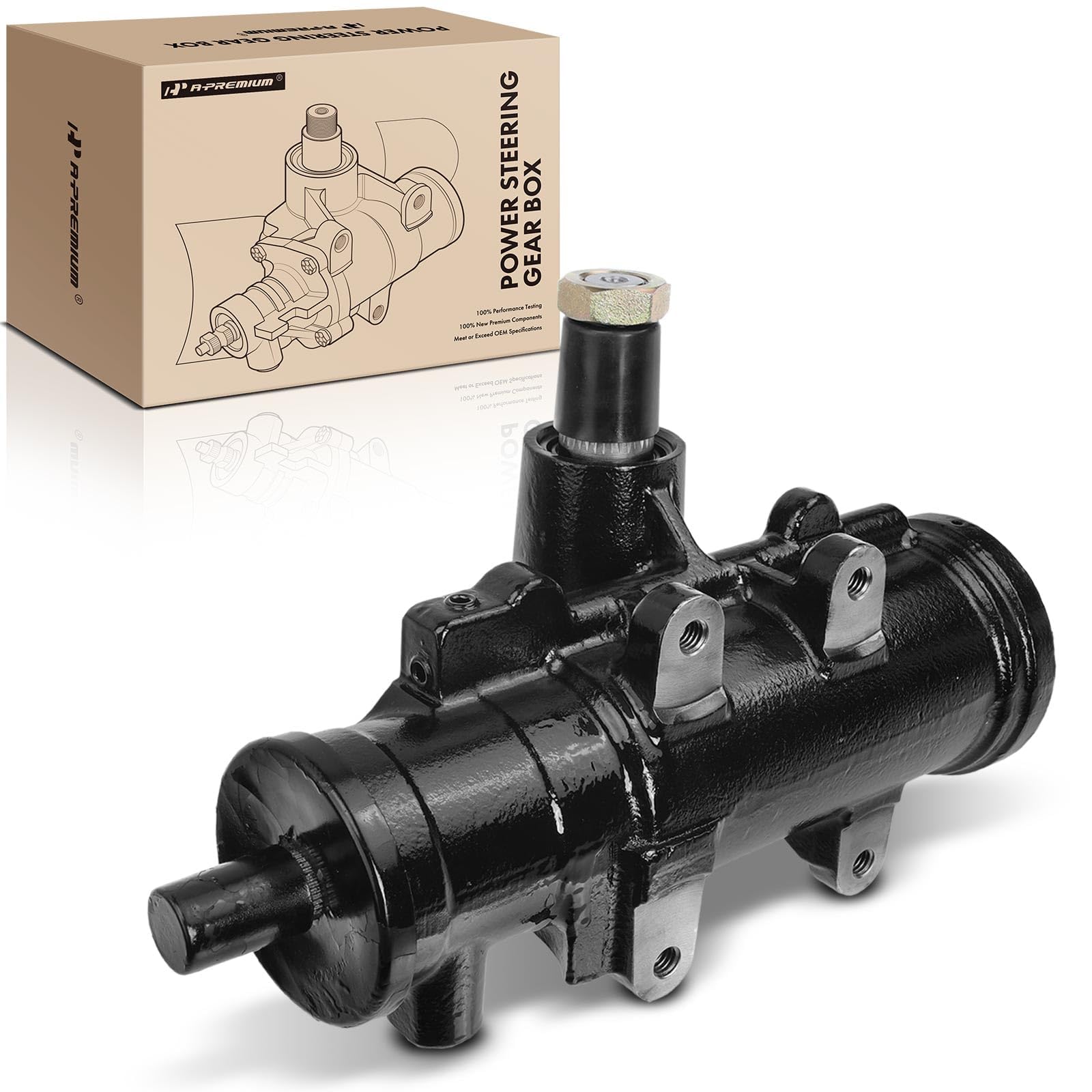 A-Premium Power Steering Gear box GearBox Compatible with Jeep CJ5 1972-1979, CJ6 1972-1975, CJ7 1976-1979, Commando 1972-1973, DJ5 1972-1974