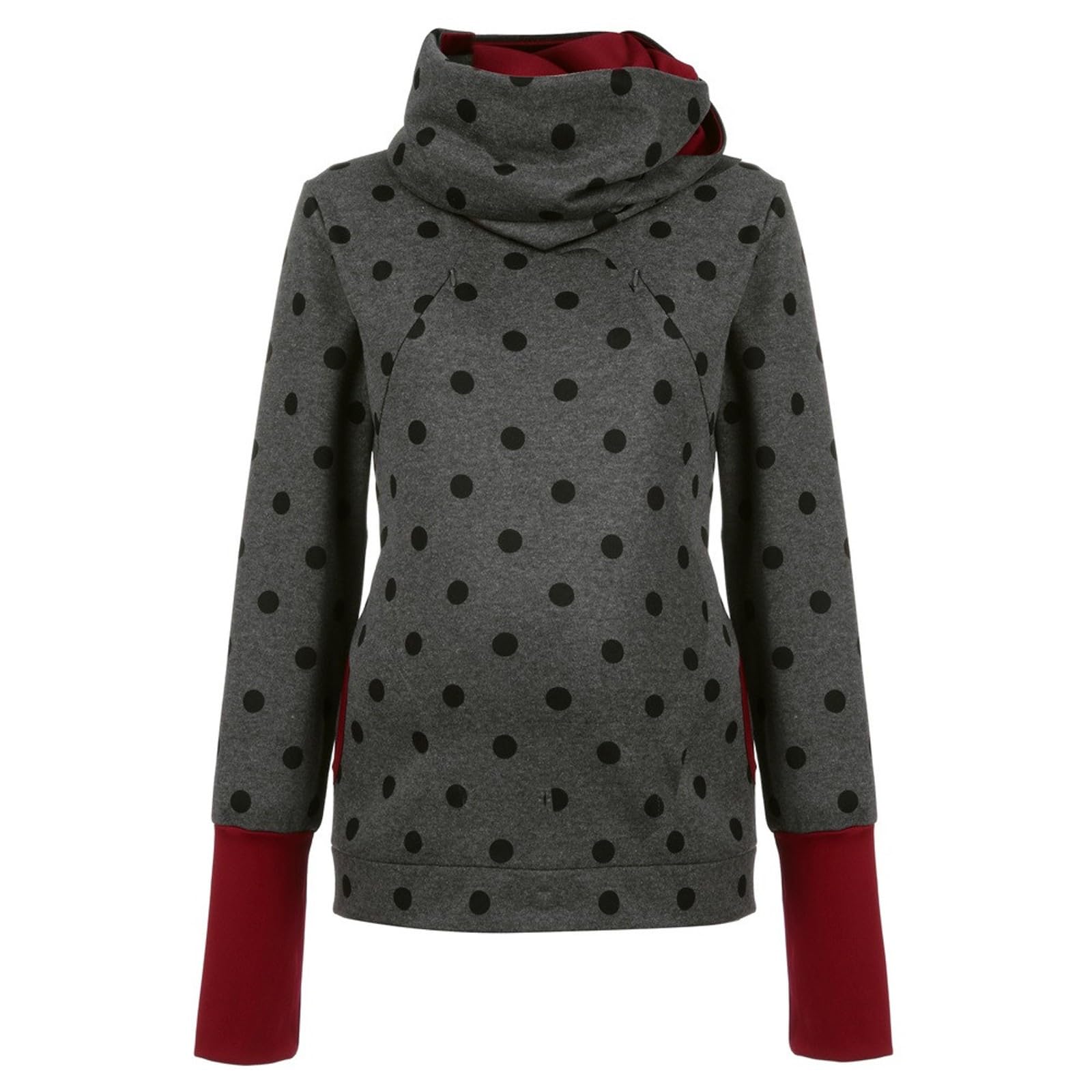 Generisch Erzgebirgskunst Embarazadas, Lactancia, Sudadera con Capucha, Jersey, Top, Blusa de Maternidad con Capucha para Mujer, con Frases, gris, L