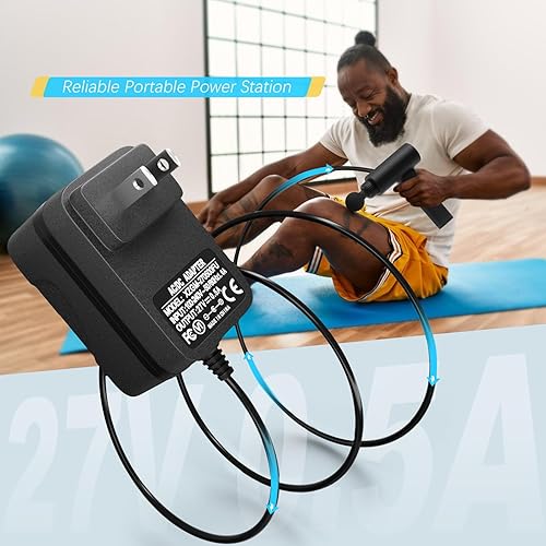 Miniatura 4 de Para Sharper Image - Cargador de pistola de masaje compatible con Sharper Image 2437599 1011666 1013002 1012667 1013985 Deep Tissue Cordless Power