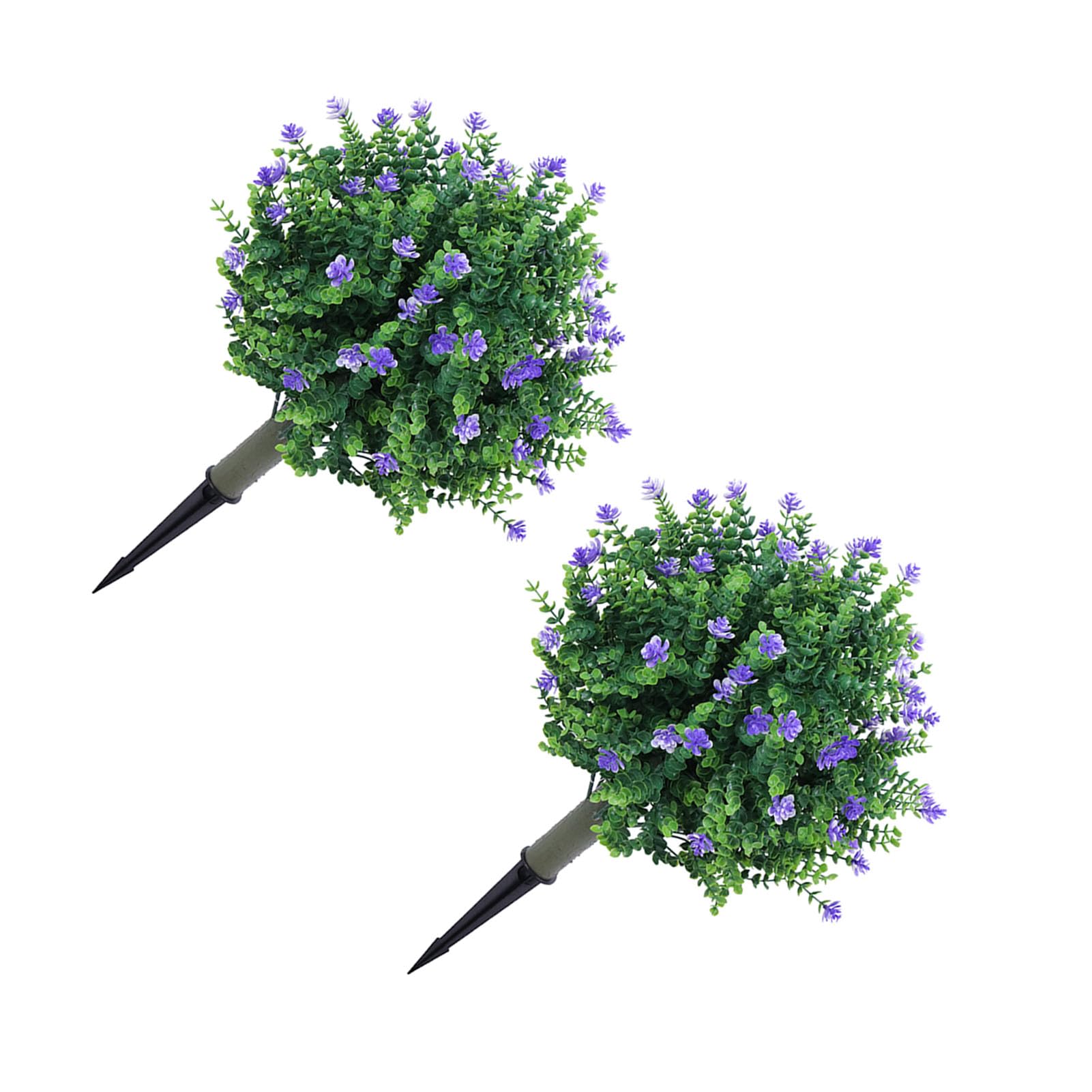 Arbre topiaire artificiel en boule SIXRUN, eucalyptus et camélia 45cm