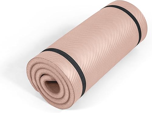 Miniatura 1 de Tone Fitness Esterilla de yoga de 1 pulgada de grosor  Alfombrilla de ejercicio antideslizante de alta densidad con correa de transporte para yoga,