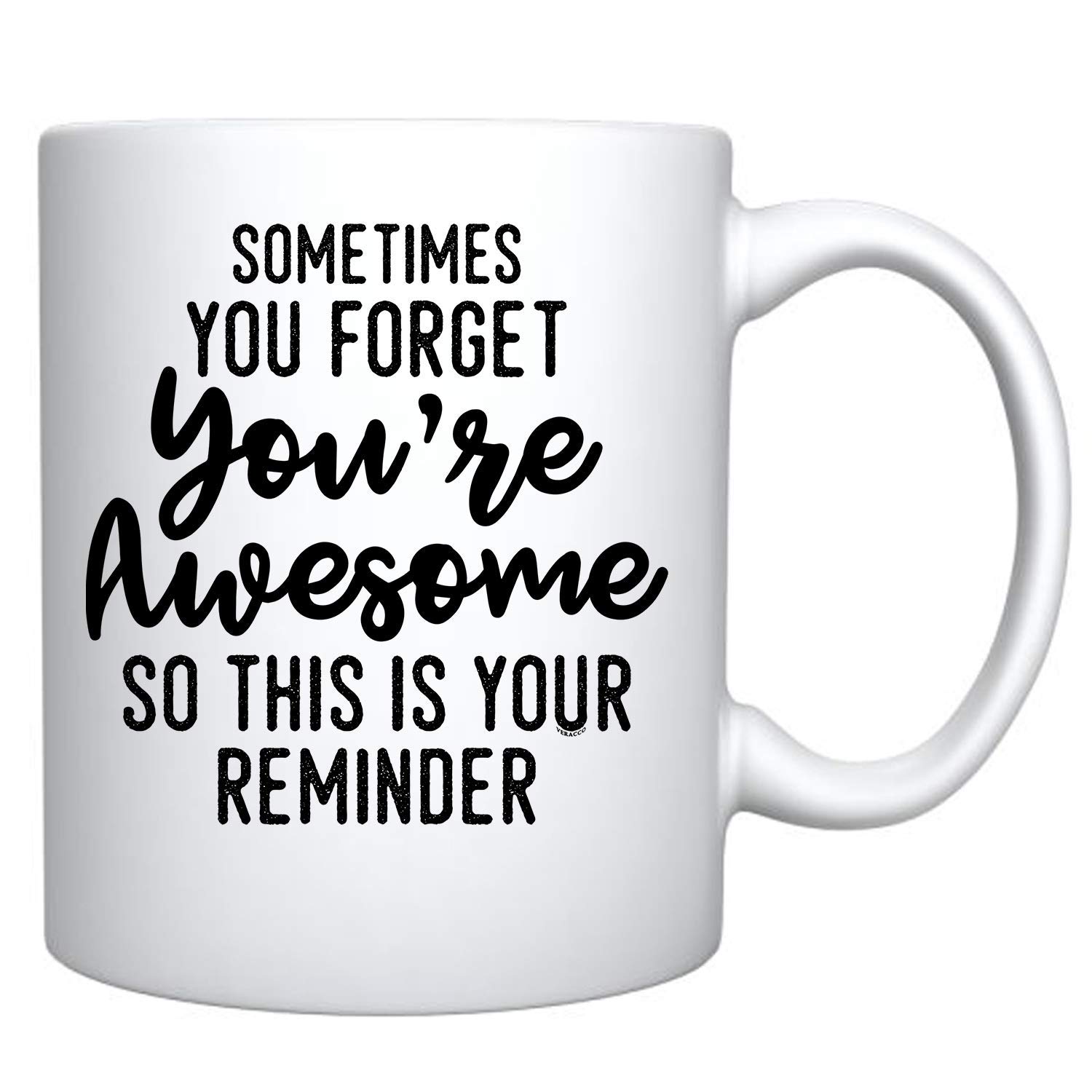 VeraccoSometimes You Forget You are Awesome So This Is Your Reminder Ceramic Coffee Mug FunnyGift For Someone Who Loves Drinking Bachelor Party Favors (White 2 Mug, Ceramic)