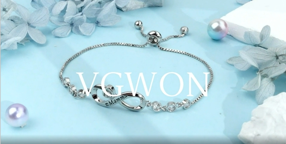 VGWON Bracciale Regalo Per Futura Mamma – Bracciale Regolabile In Pietra Naturale (Quarzo Rosa, Occhio Di Tigre, Ematite) - 4