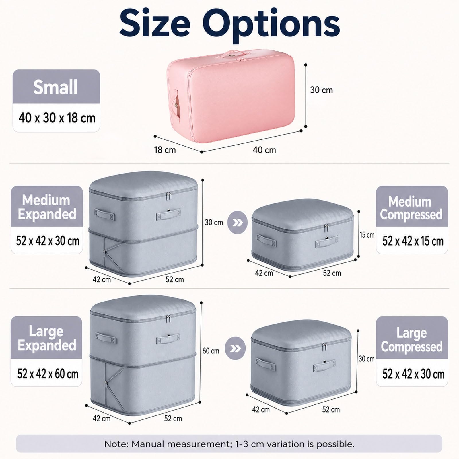 Ultra Platzsparender Selbstkomprimierender Organizer,Kompressionsbeutel,