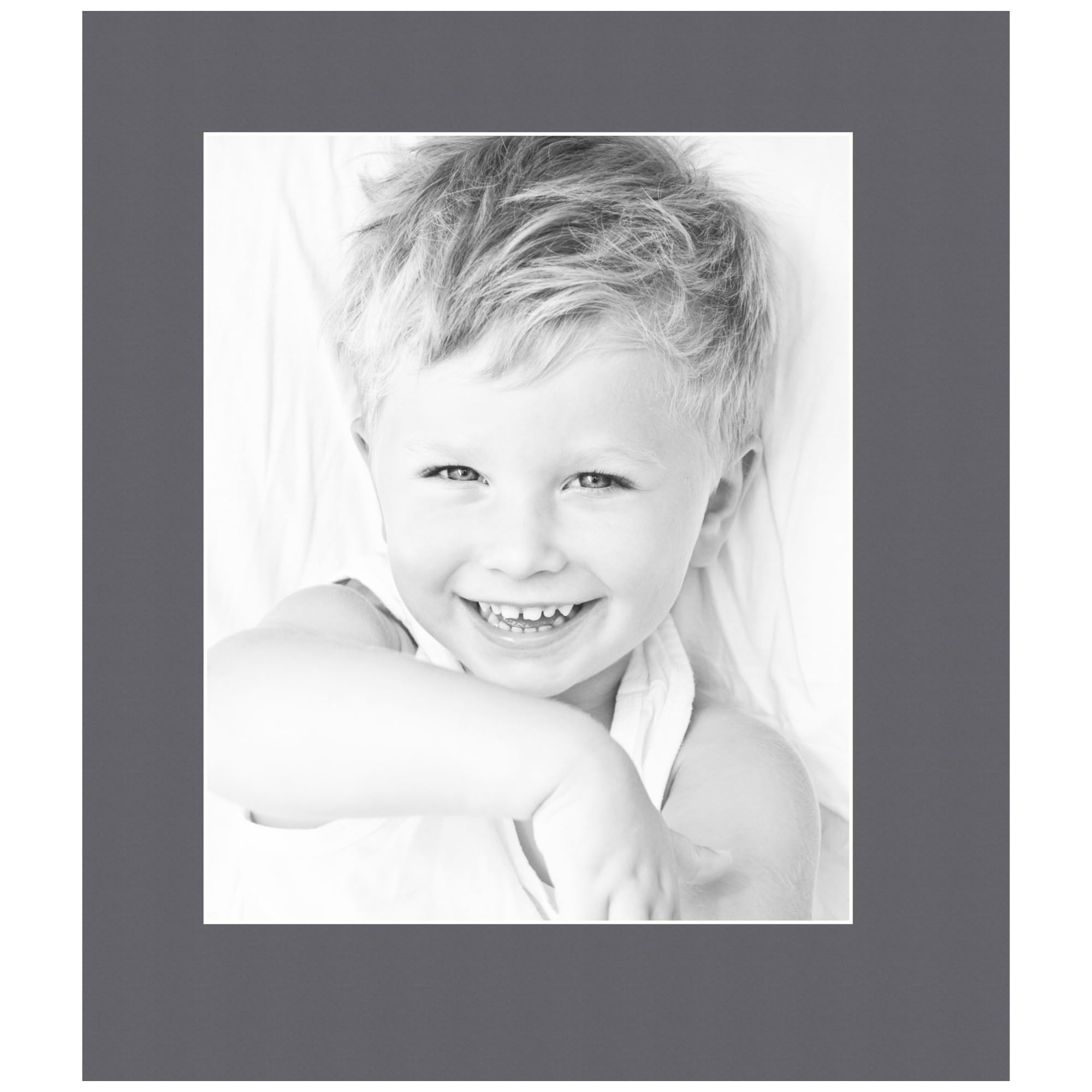 8.5x11 Granite/Mountain Grey Custom Mat for Picture Frame with 4.5x7 Opening Size (Mat Only, Frame NOT Included) - 9 Pack