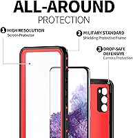 Vista 5 de BEASTEK Funda impermeable para Samsung Galaxy S20, serie NRE, a prueba de golpes, con protector de pantalla integrado, cubierta protectora de cuerpo