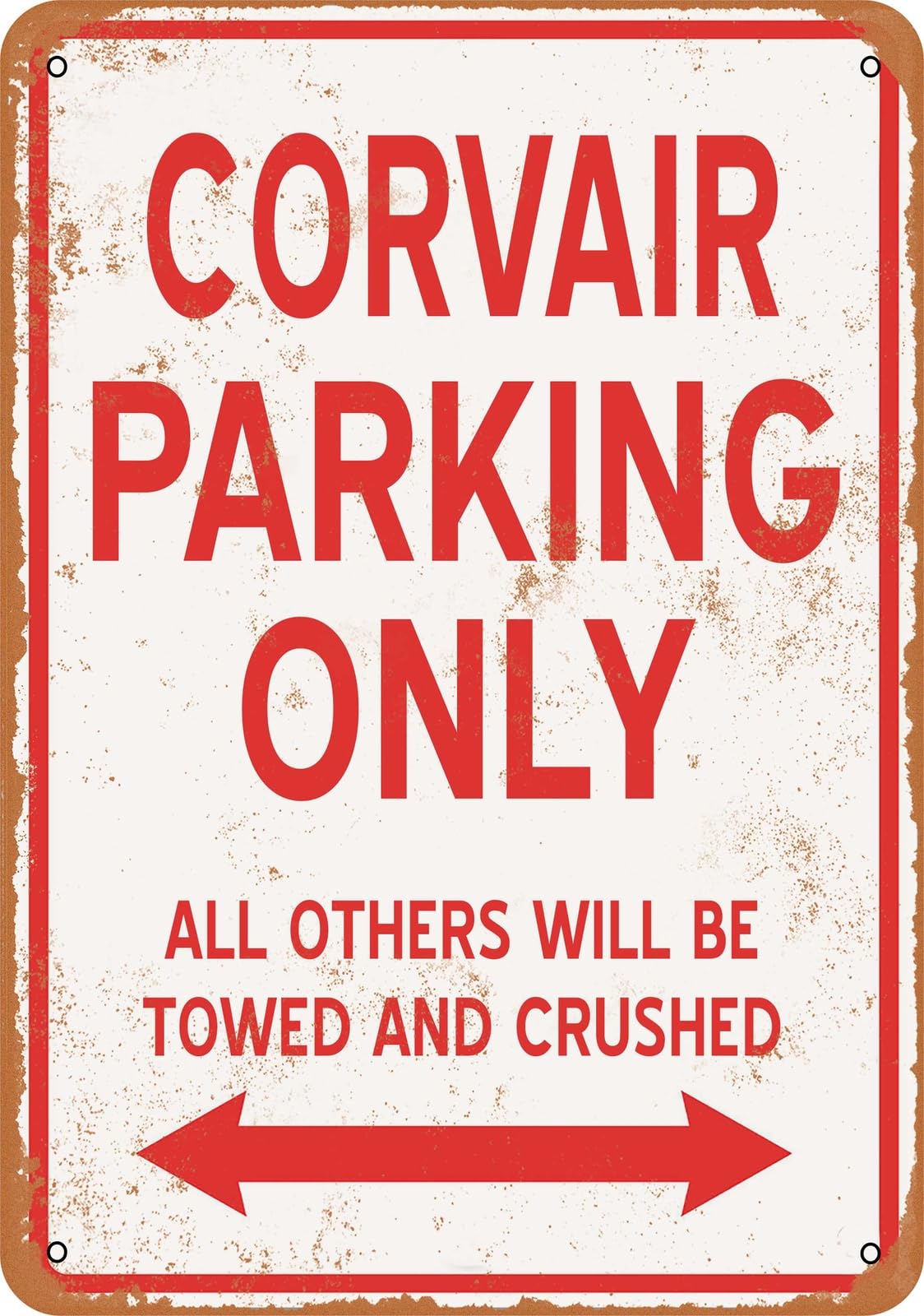 Metal Sign - CORVAIR PARKING ONLY - Vintage Look home decor