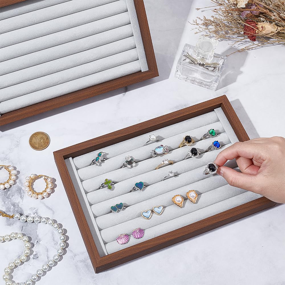 144 gaten Oorbellenrek XXL Sieradenrekje Oorbellen Display Sieraden Rek Organizer - Voor 144 Oorbellen - HOUTEN VOET - 6 Verdiepingen - 30 x 29 x 7 cm M190 - Kleur ZWART