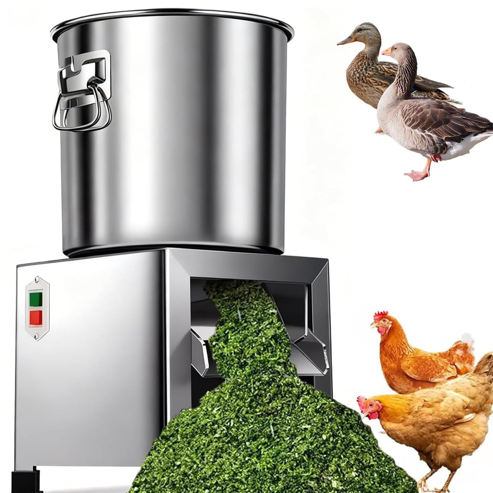 High-Efficiency Poultry Feed Pellet Machine, 50-120kg/h Output, 110V 1800W, Ideal for Small Farms, Livestock, and Pasture Use