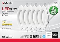 Vista 5 de Satco S11641 - Foco empotrable LED de 9.2 W, paquete de valor, 5-6 pulgadas, blanco, paquete de 6