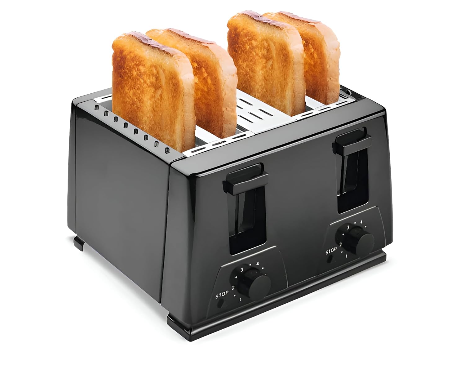 Dalveen Stainless Steel 4-Slice Pop-Up Toaster | Extra Wide Slots | 6 Shade Settings 1300 Watts | Dual Independent Controls & Removable Crumb Tray | 2-Yr Warranty | Electric Toaster Dalveen Stainless Steel 4-Slice Pop-Up Toaster | Extra Wide Slots | 6 Shade Settings 1300 Watts | Dual Independent Controls & Removable Crumb Tray | 2-Yr Warranty | Electric Toaster
