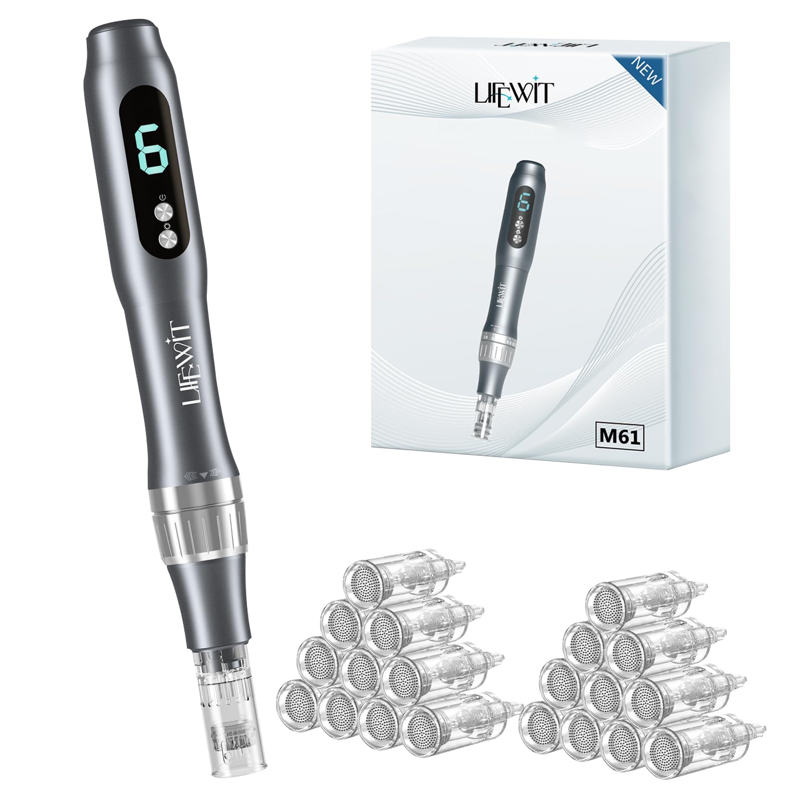 Dermastamp System, 0.25mm Microneedling Derma Stamp Pen, Derma Roller Alternative, Skin Care Tool for Women