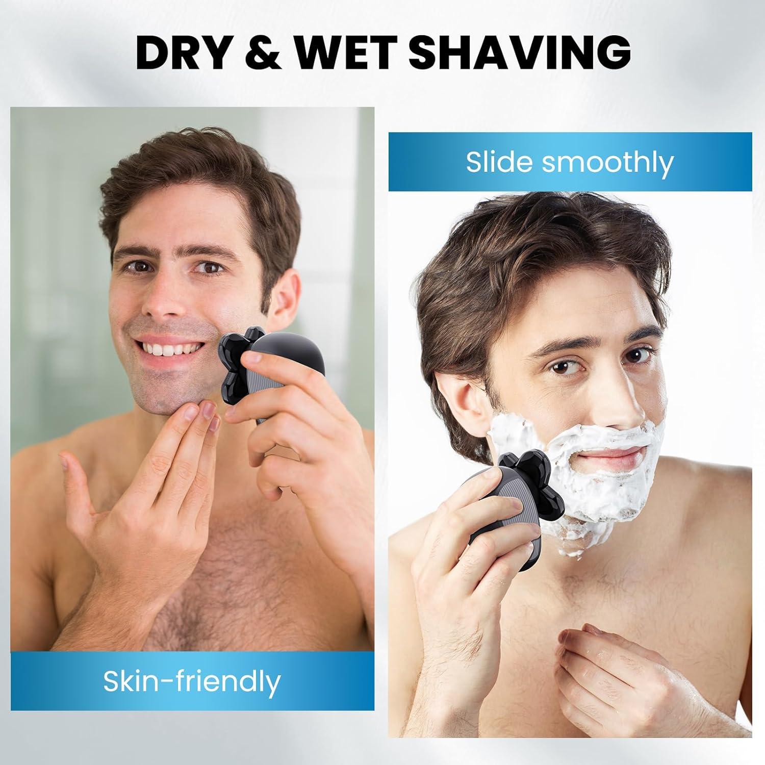 1Pcs Shaver Replacement Blades Refills Compatible with Freebird Head Shaver,Head and Face Electric Razor Shaver Head with Cleaning Brush for Men Gift - Image 5