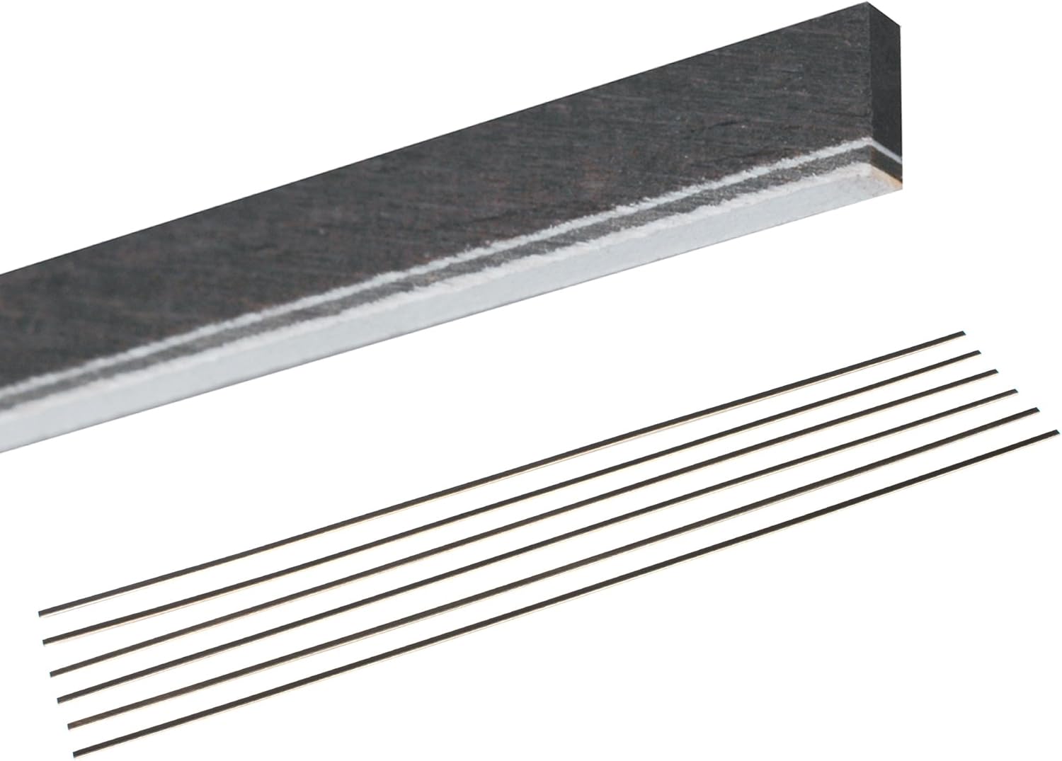 StewMac Natural Wood Guitar Bindings, Ebony with w/b/w Trim