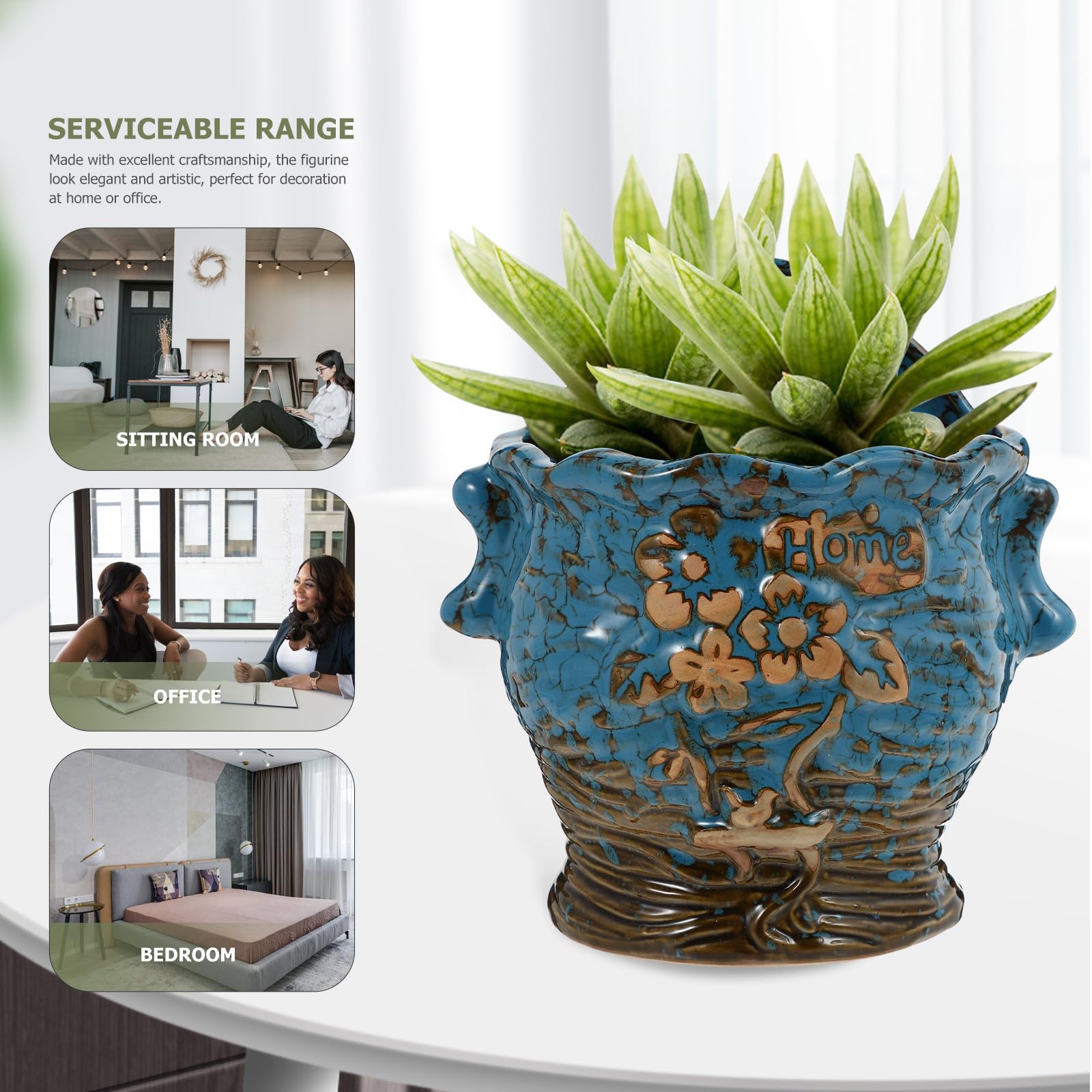 Maceta de Cerámica Colgante en Pared para Suculentas y Bonsái Práctica y Decorativa para Espacios Interiores y Jardines Pequeños