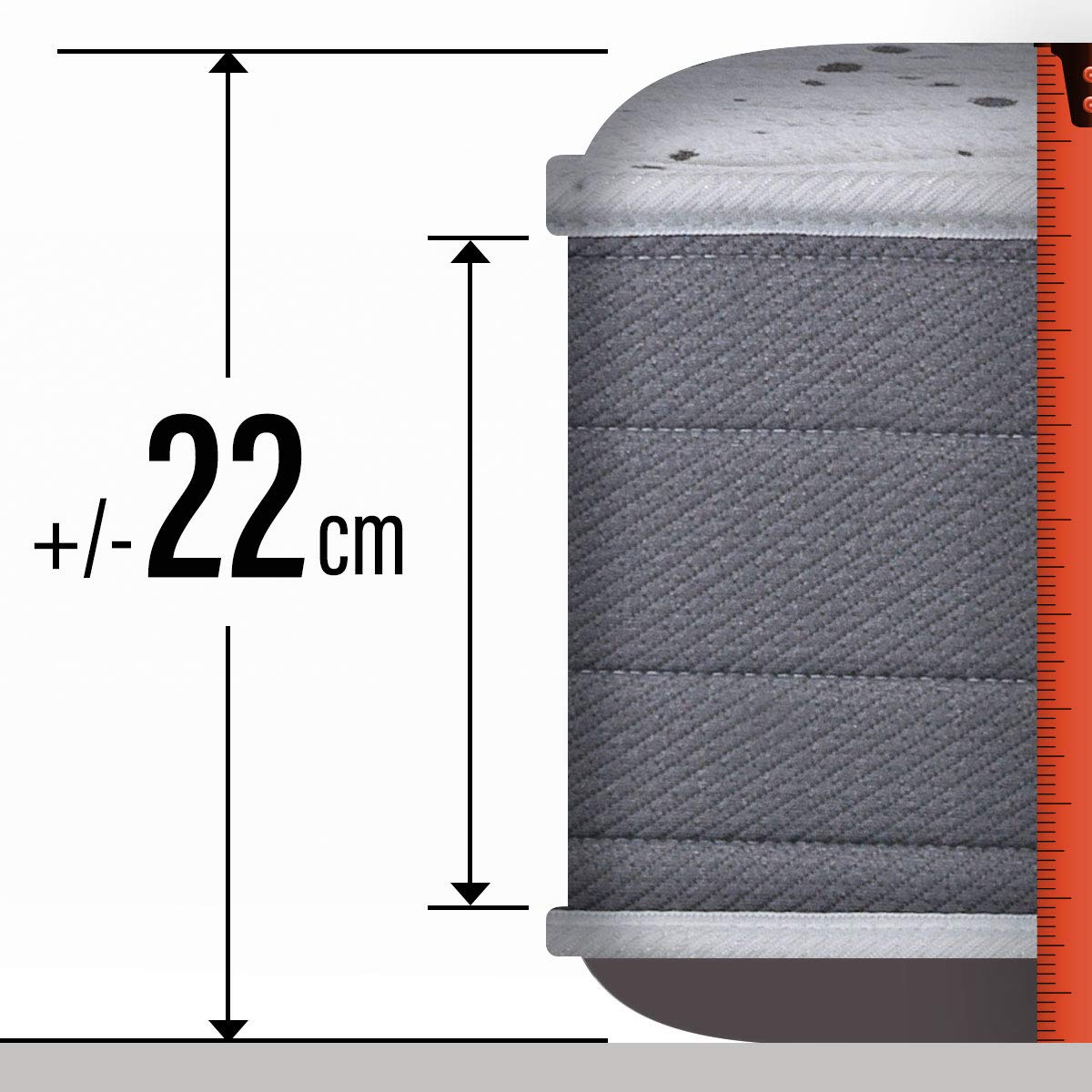PIKOLIN Colchón Viscoelástico Espuma HR | 90x190 | Firmeza Media | Reversible | Altura 22 cm | SIGEO