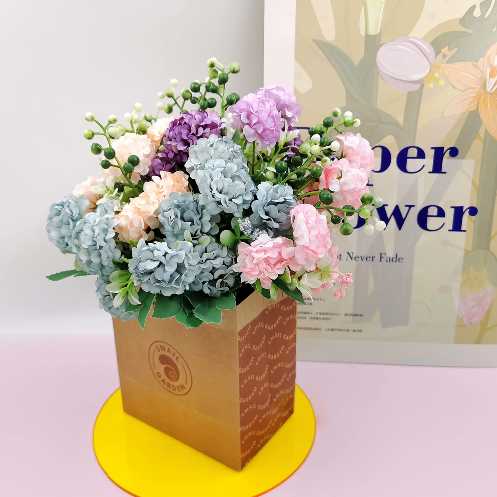 花瓶　造花　草　フラワーベース　紫陽花 花瓶　造花　草　フラワーベース　紫陽花