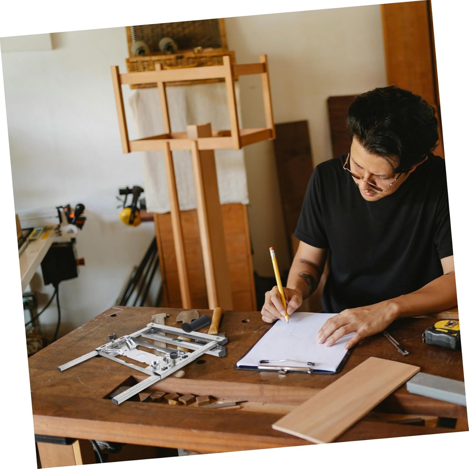 Angoily Adjustable Cutting Frame Material Stand for Cutter Edge Guide for Precise Cuts Efficient Cutting Tool