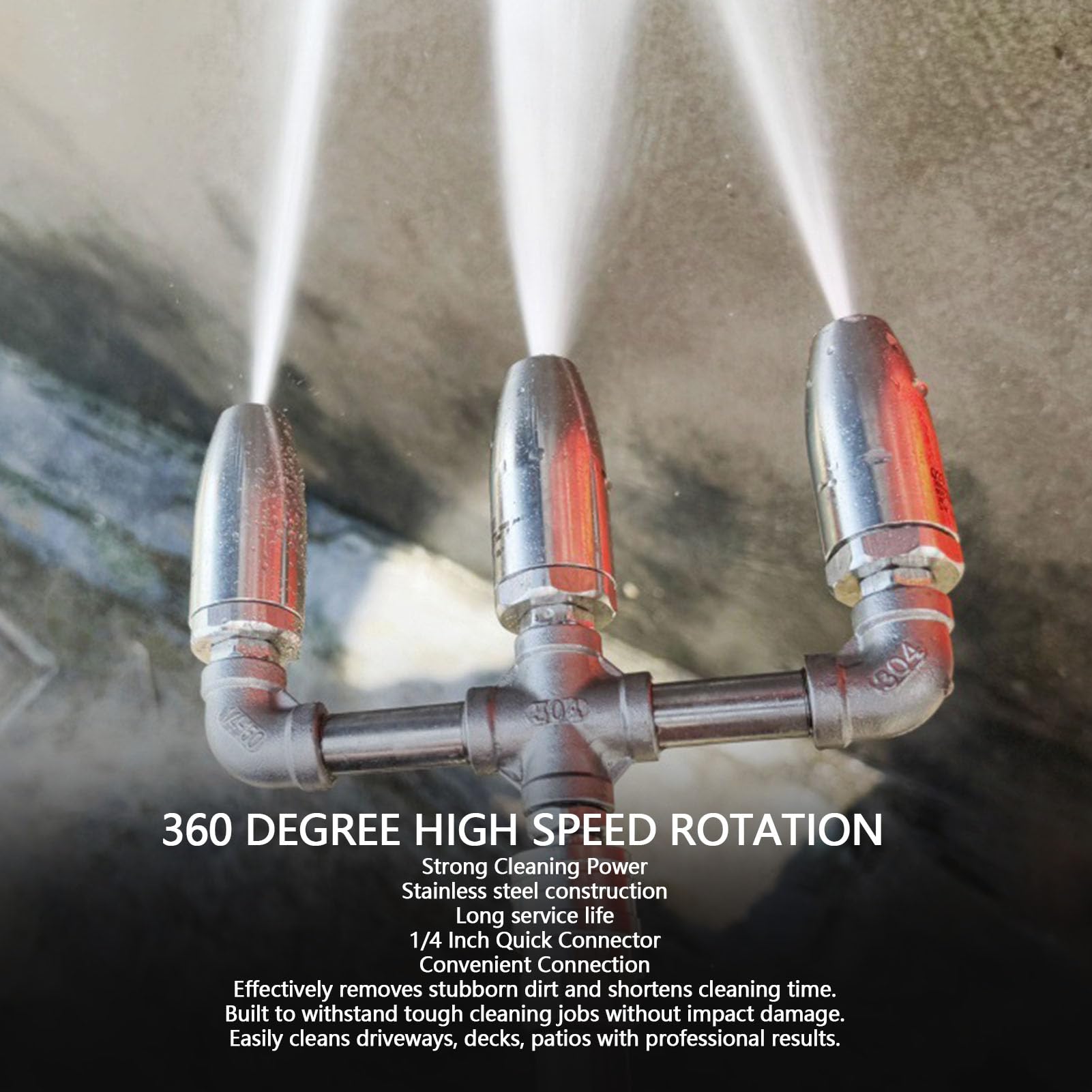 Dysza Turbodoładowana 3600PSI do Myjki Ciśnieniowej, ze Stali
