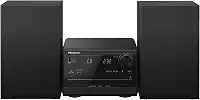 Panasonic Sistema estéreo compacto com leitor de CD, Bluetooth, rádio FM e USB com controle de graves e agudos, sistema estéreo de 20 W para casa com controle remoto - SC-PM270PP-K (preto)