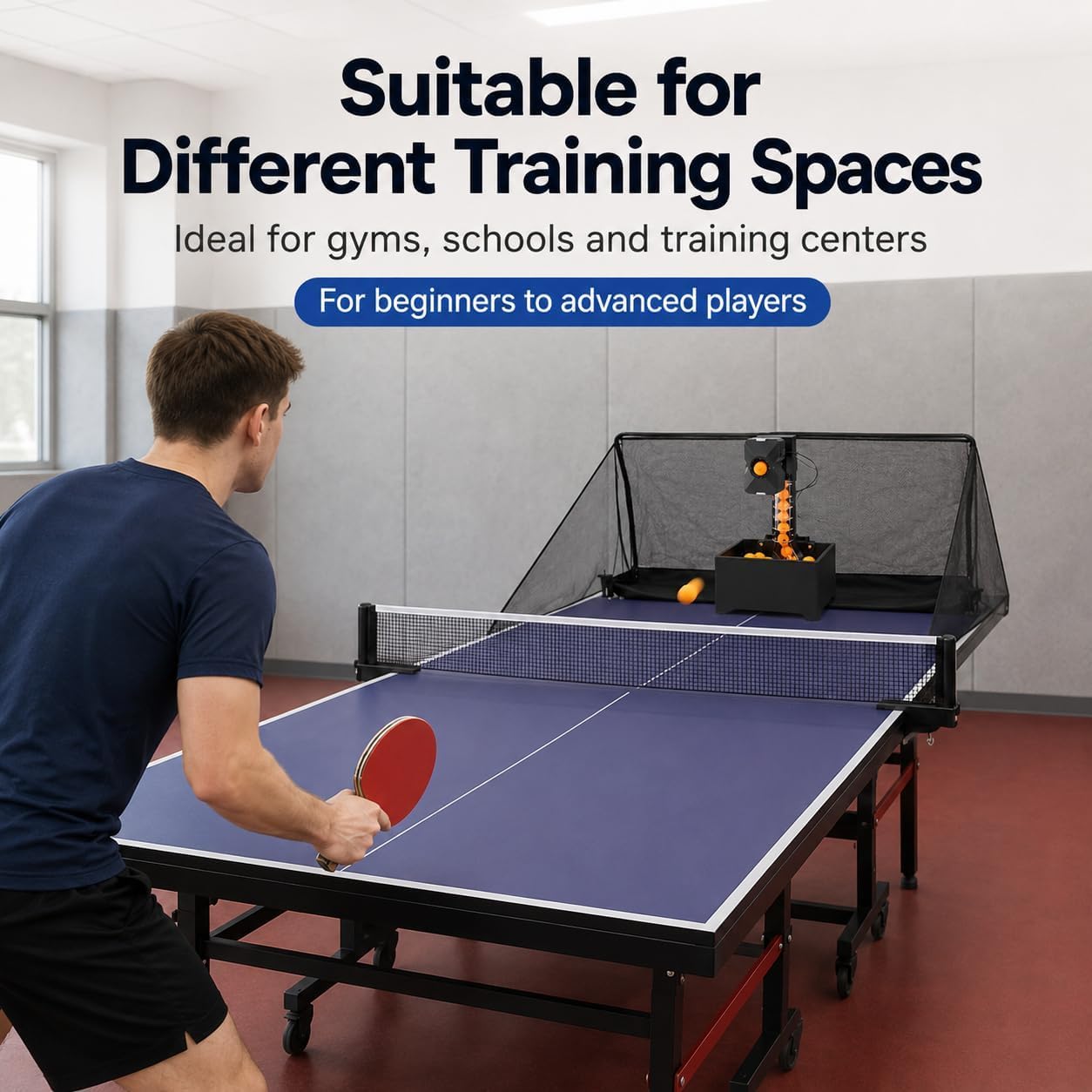 Macchina automatica per palline da ping pong, per 100 palline