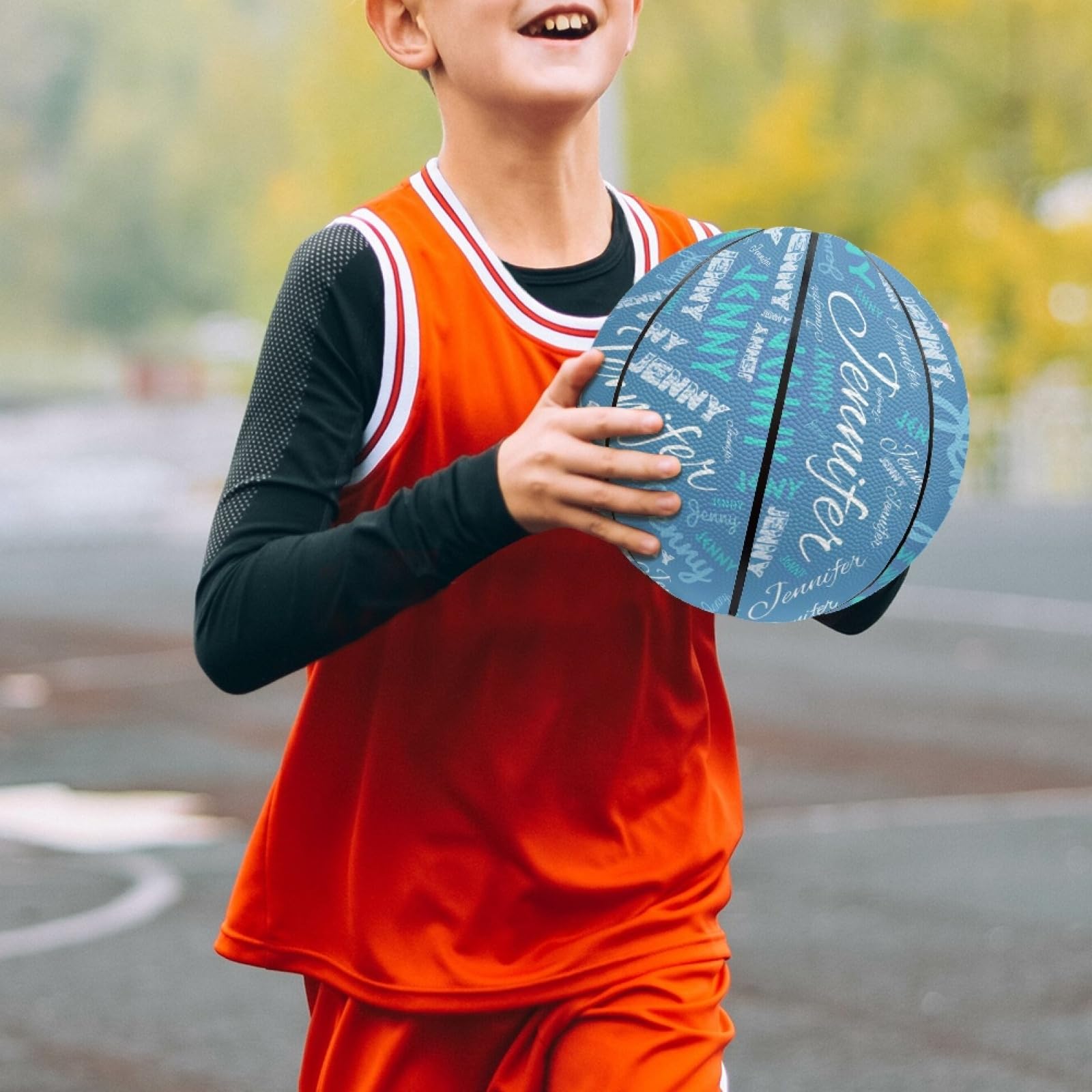 Personalisierter Basketball mit Namen, individuell bedruckter Basketball-Name, Größe 7 (29,5in) / Größe 5 (27,5in), personalisiertes Basketball-Geschenk, Geburtstagsgeschenk, Team-Geschenke