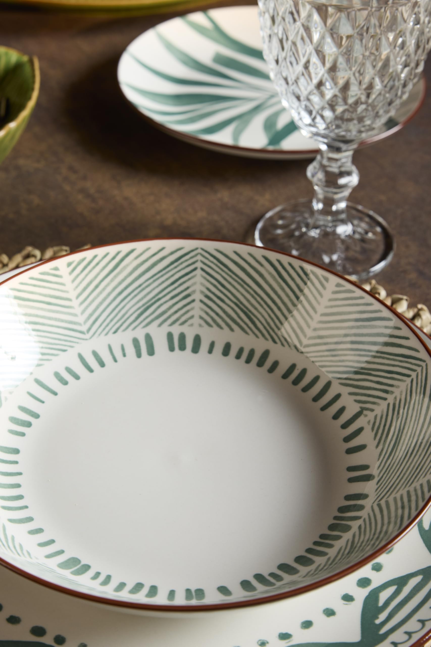 Tognana Rio Verde, vajilla para 6 personas, 18 piezas, porcelana, verde