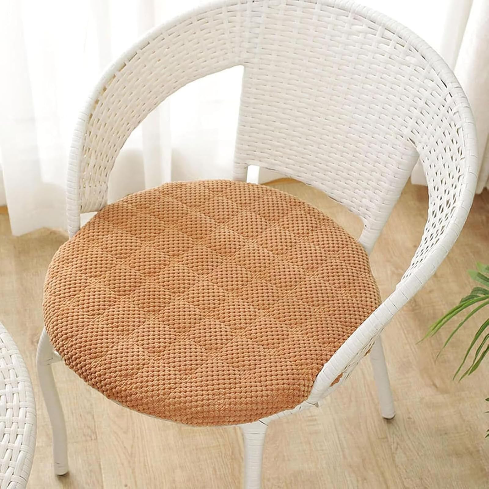 Generisch Sitzkissen Rund 2er Set, Bodenkissen, Stuhlkissen Outdoor Indoor