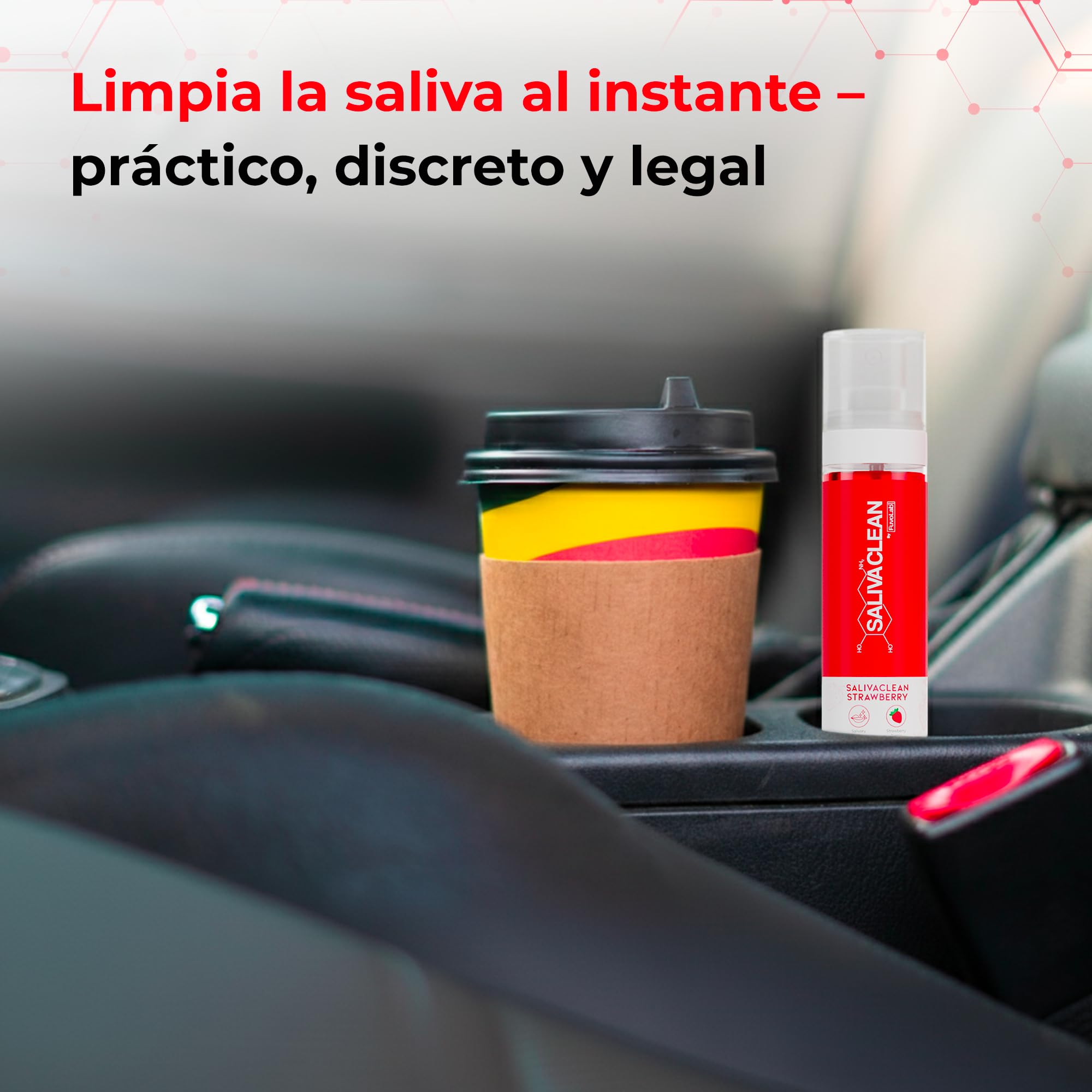 SalivaClean Anti-THC Spray Bucal 100 ml Fresa | Detox Salival Instantáneo | Limpiador Bucal y de Saliva | Spray Detox Anti THC