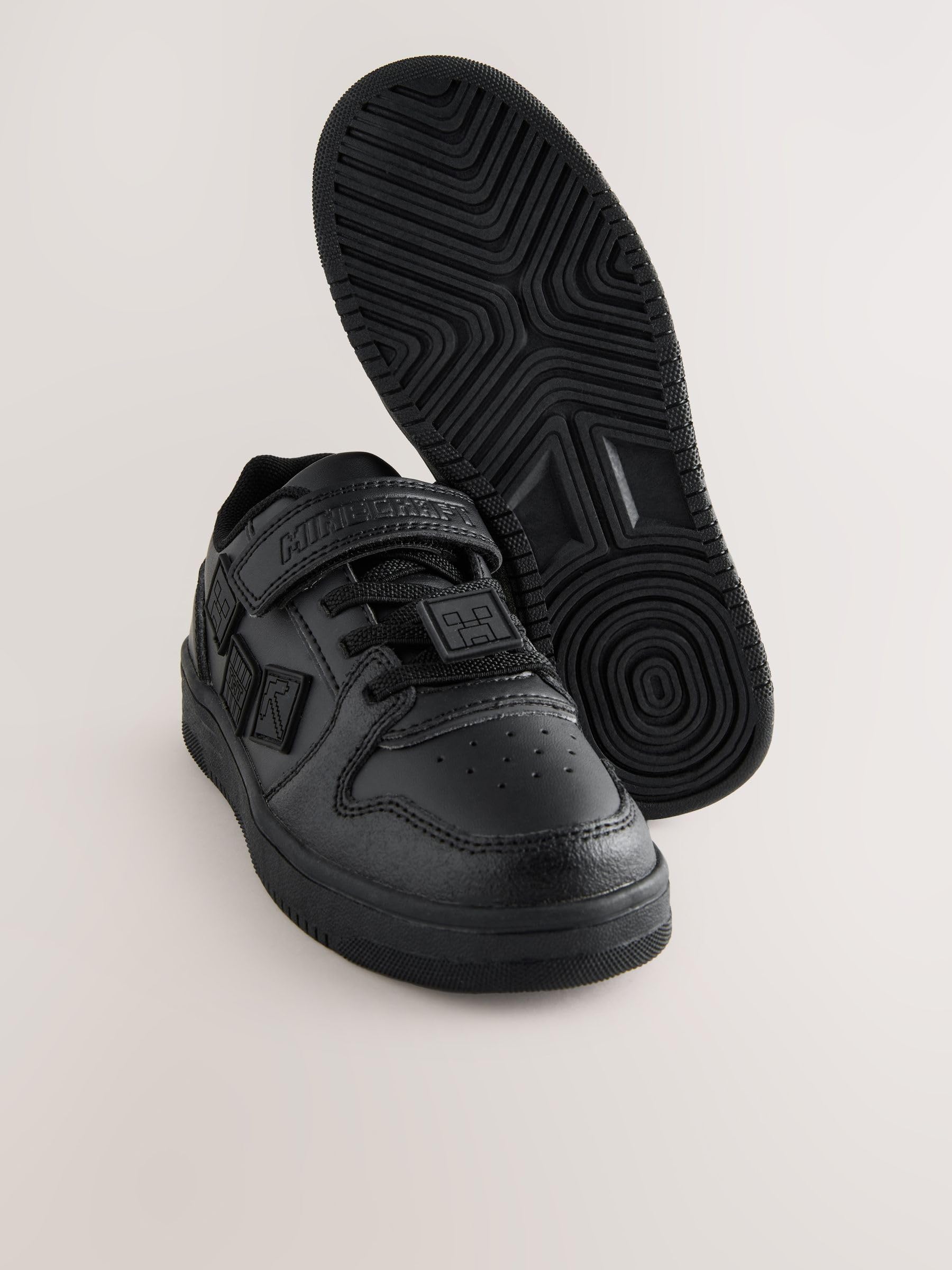 NEXT Garçon Chaussures d’école avec Lacets élastiques et Fermeture Scratch