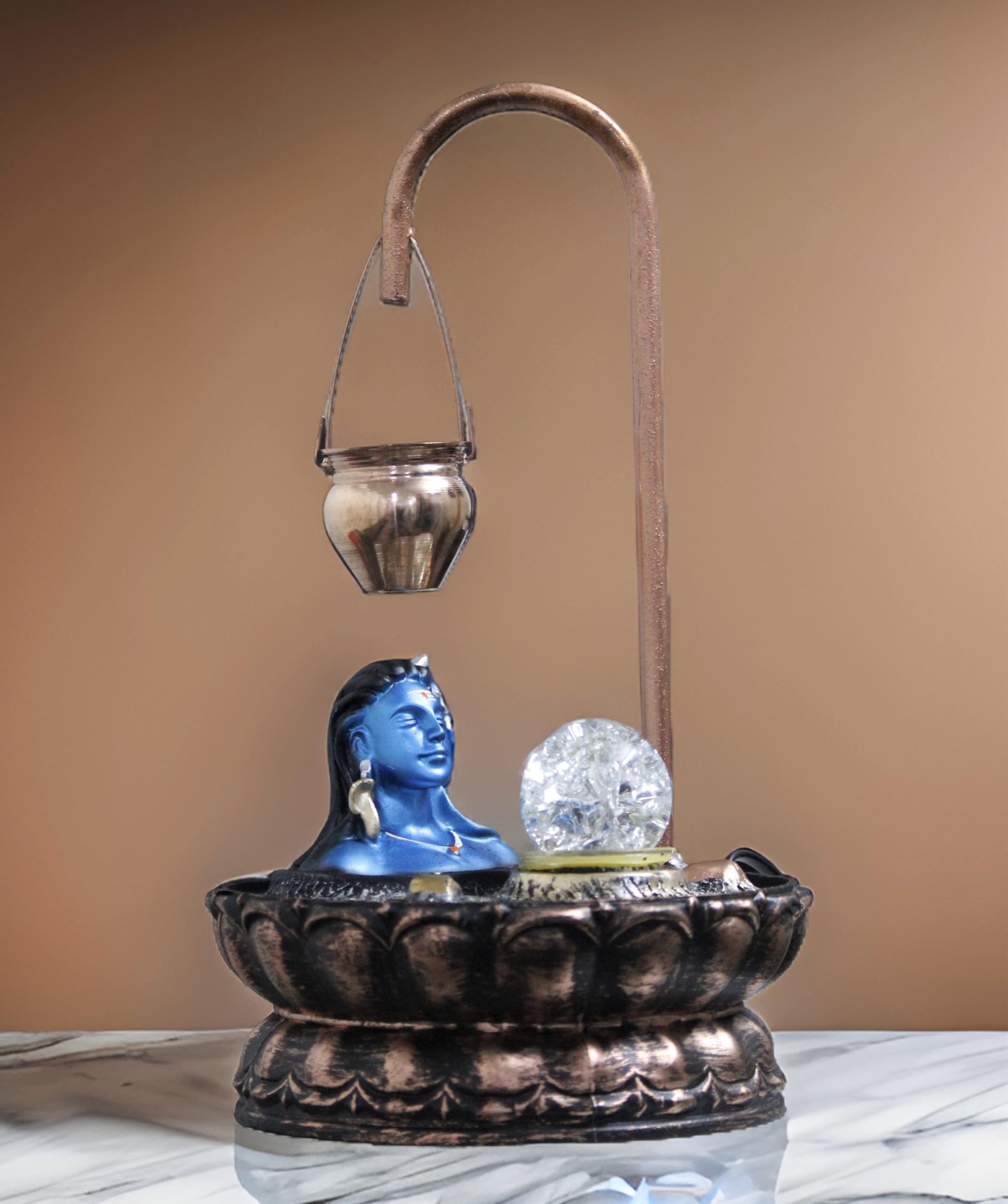 Adiyogi Water Fountain Indoor Water Fountain Lord Shiva Statue