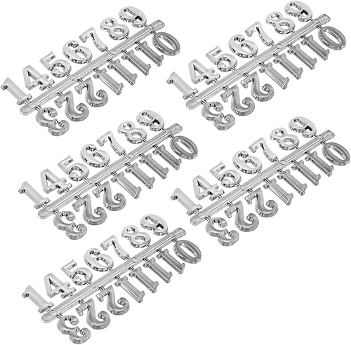 5sets números de reloj números decorativos para relojes de pared piezas de repuesto de plástico para decoración