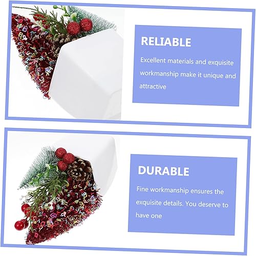 Miniatura 3 de NOLITOY 2pcs Navidad Simulación Planta en maceta Mini Piñas artificiales en maceta Navidad Plantas en maceta Navidad