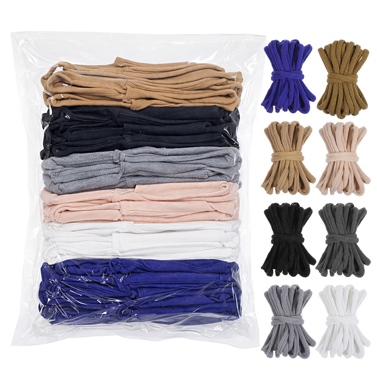 Kifmurase 800 Pcs Refill Loops for 7-Inch Weaving Loom 8 Colors Loom Loops for Potholder Making, Elastic Nylon Weaving Loop Craft Flexible Loom Bands for Adult DIY Projects Gifts