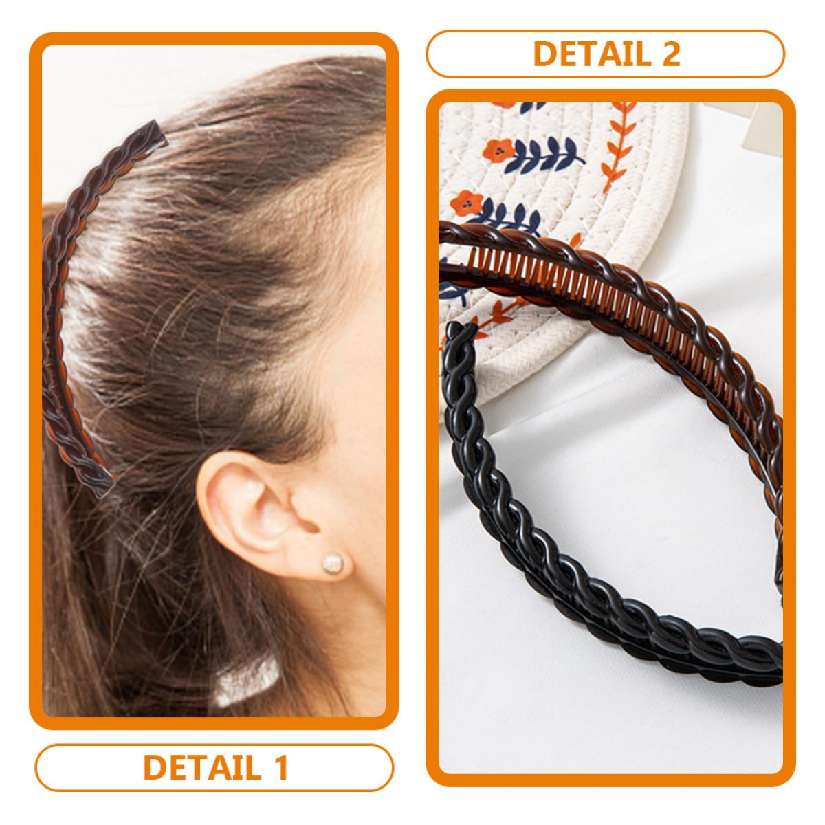 ARTIBETTER 12 Stück Bananen Haarspangen für Damen Große Haarklammern aus Kunststoff Schwarz Weiß Braun Haarstyling Accessoires für Dickes und Lockiges Haar Praktisches Reise
