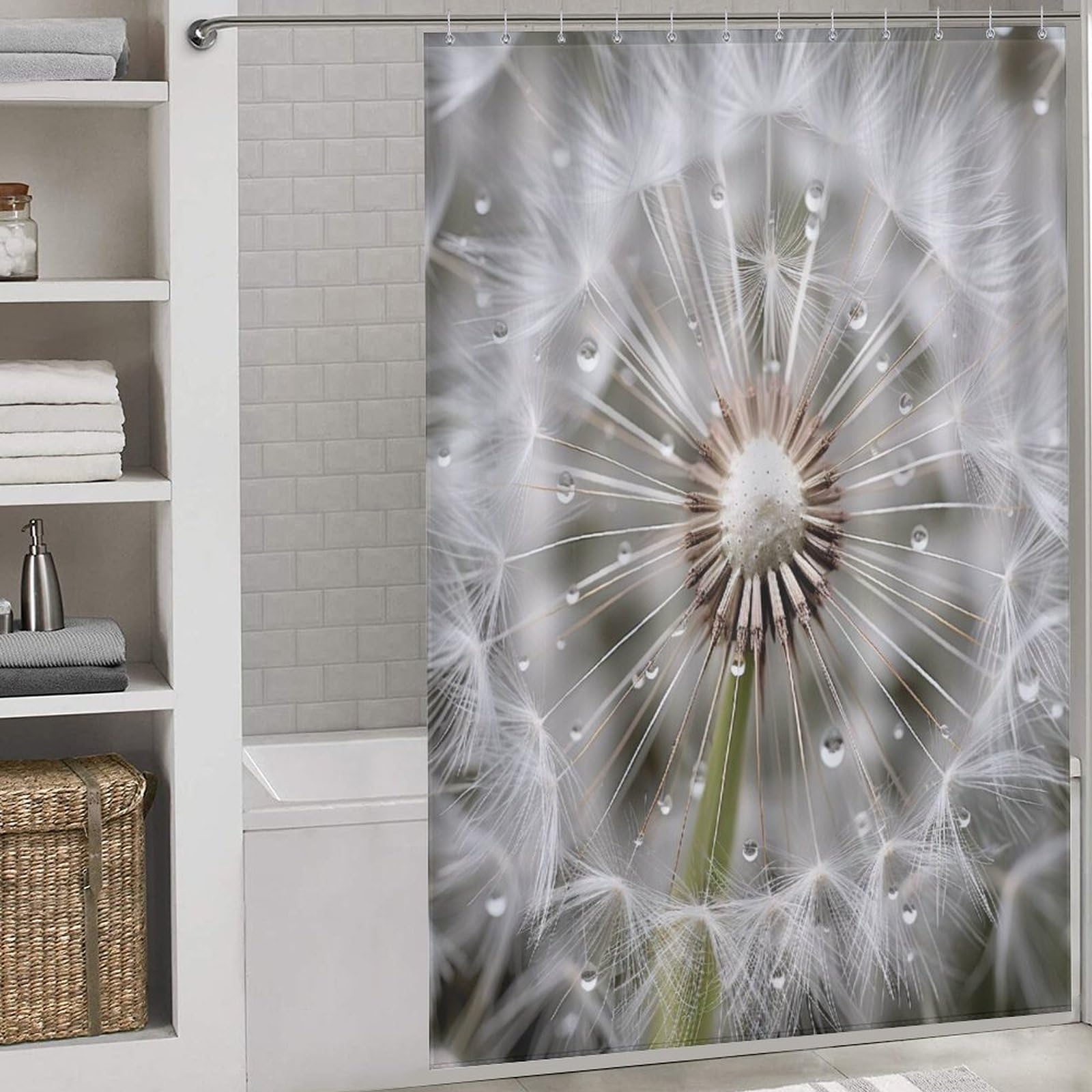 Rideau de douche polyester 152x183cm pour une ambiance zen et relaxante