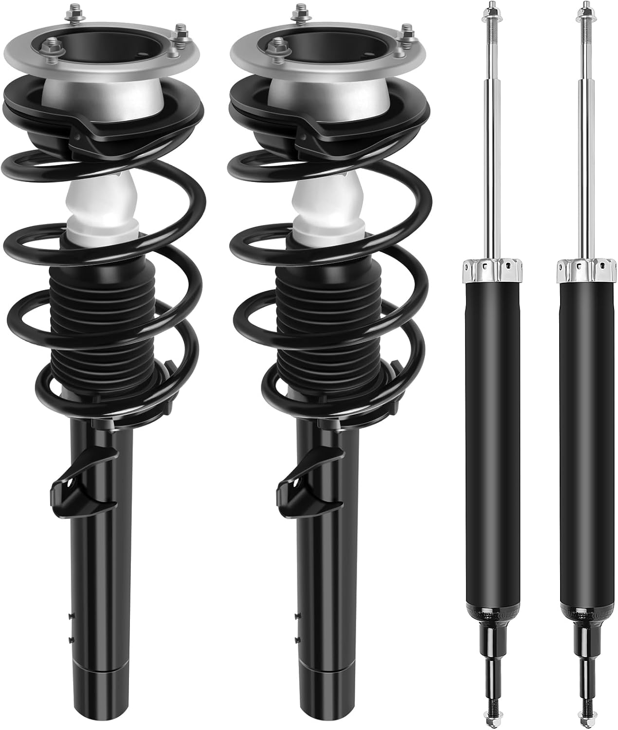 SCITOO Front and Rear Shock Absorber Assembly Fit for 2008-2013 for BMW 128i/135i, 2006-2011 for BMW 323i, 2006 for BMW 325i, Complete Shock and Strut Assembly Kit Fit for 72756 349041 4PCS