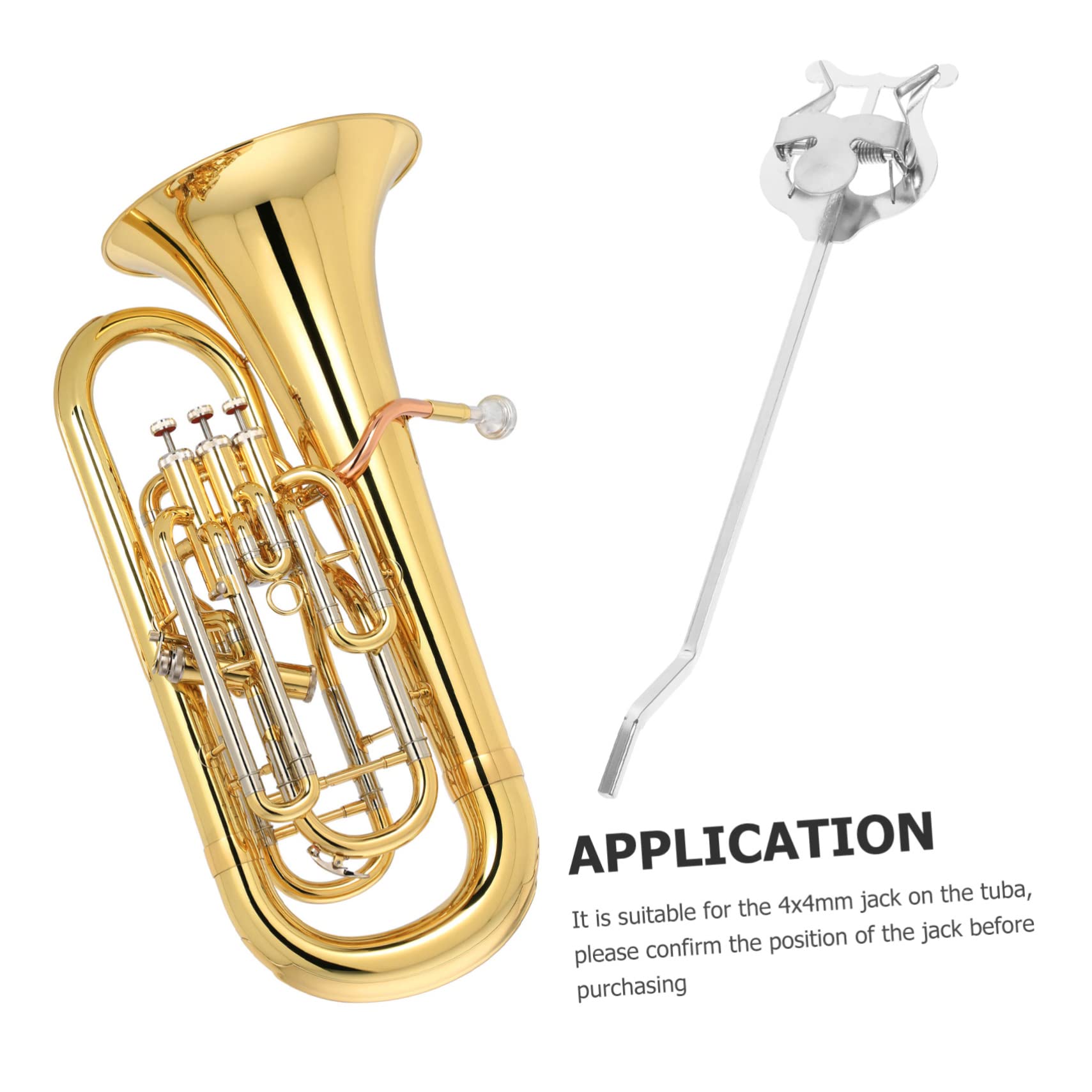ibasenice Supporto Per Spartiti Musicali Da 3 Pezzi Per Strumenti in Ottone Portatile Senza Morsetto Robusto in Ferro Ottimo Per Esercitarsi A Leggere Gli Spartiti.