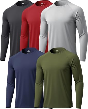 Fishing Shirts for Men Long Sleeve Sun Protection Hiking T-Shirts Fast Dry UV Swiming Shirts for Men Outdoor Shirt Rash Guard L