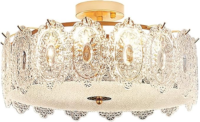 SUNESA plafondlamp armatuur Woonkamer slaapkamer plafondlamp retro minimalistische moderne glazen kamer hoofdslaapkamer lampen plafondverlichting (Size : 60cm)