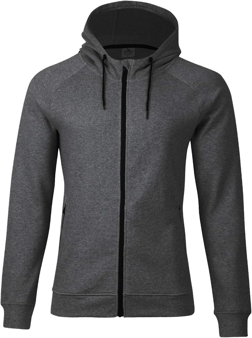Beroy Hoodies for Men Full Zip Basic Athletic Training Jacket Running Gym Workout Hooded Sweatshirt with 2 Zipper Pockets(Charcoal,M) : Sports & Outdoors